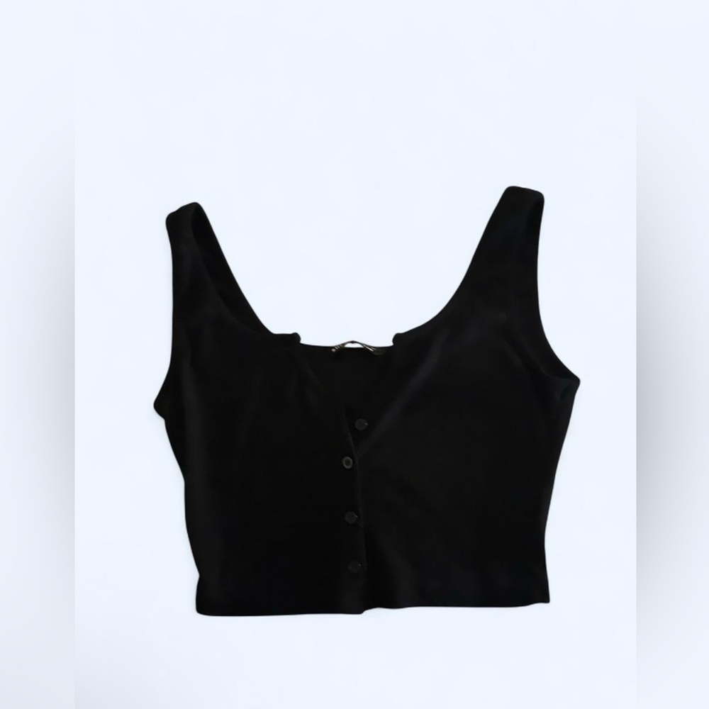 Black button up top